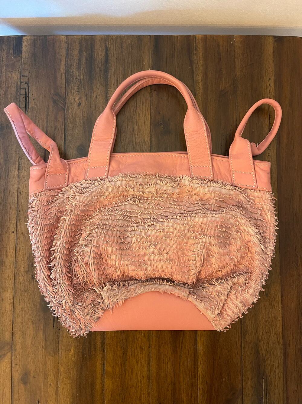 Aleanto Collezioni Pink Purse Genuine Leather Made in Italy